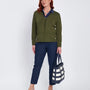 T-shirt con colletto polo e bottoni BLU DORABELLA PIU'
