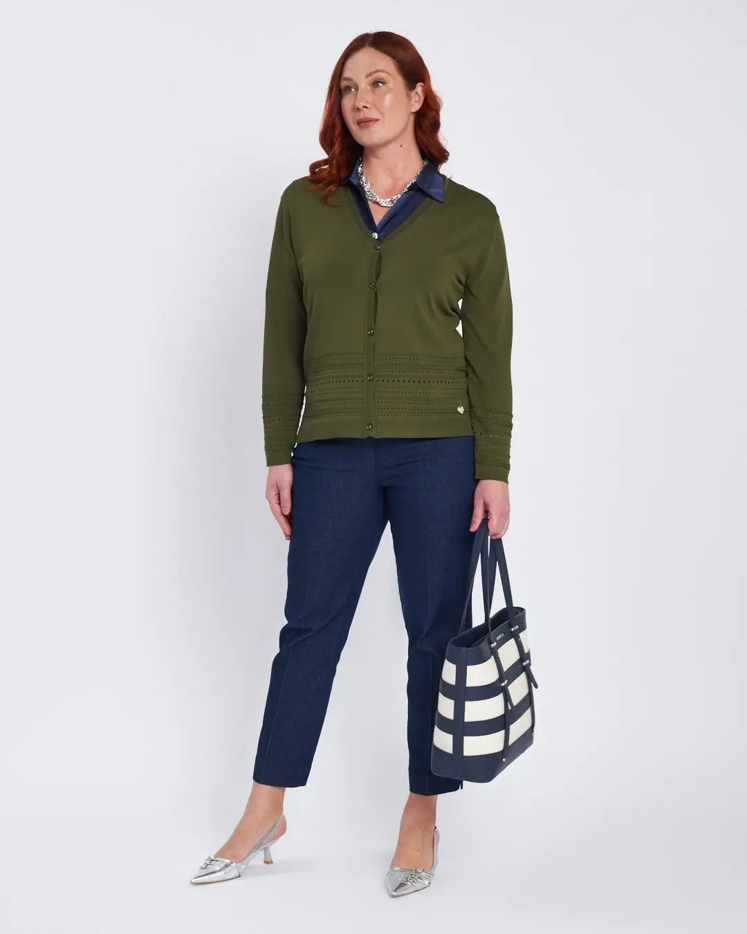 T-shirt con colletto polo e bottoni BLU DORABELLA PIU'