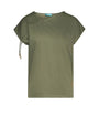 T-shirt con coulisse asimmetrica laterale MILITARE DORABELLA