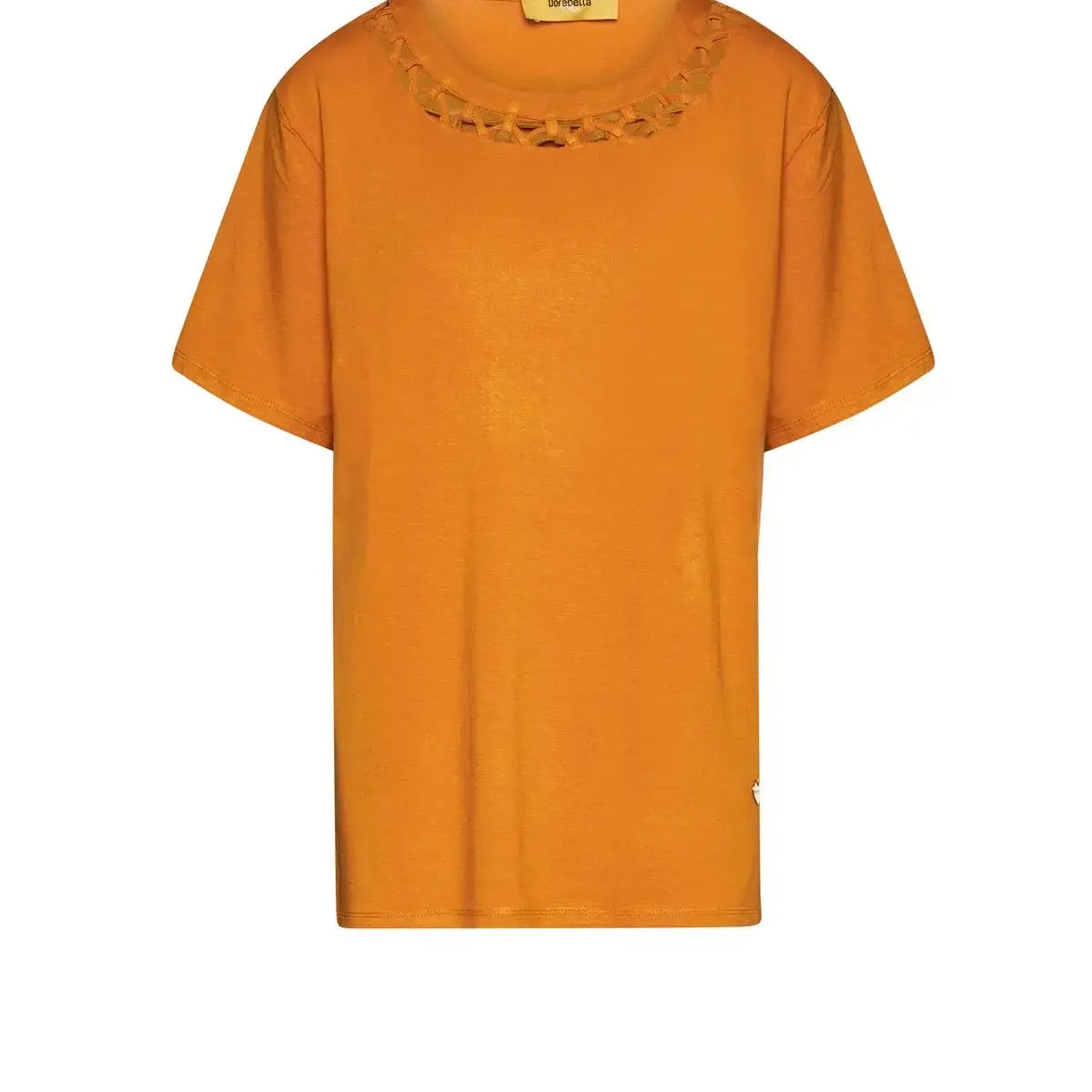 T-shirt con inserto effetto rete CURCUMA DORABELLA PIU'