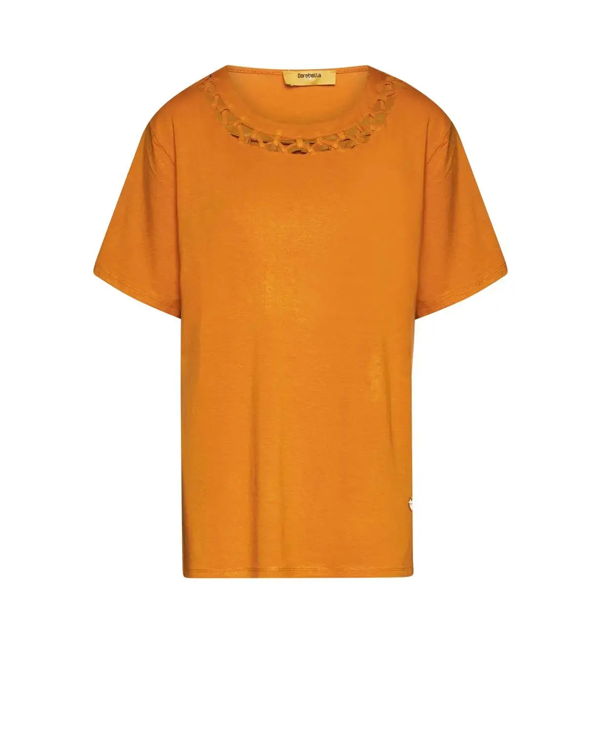 T-shirt con inserto effetto rete CURCUMA DORABELLA PIU'