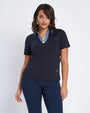 T-shirt con inserto in chambray e microchain BLU DORABELLA XXL