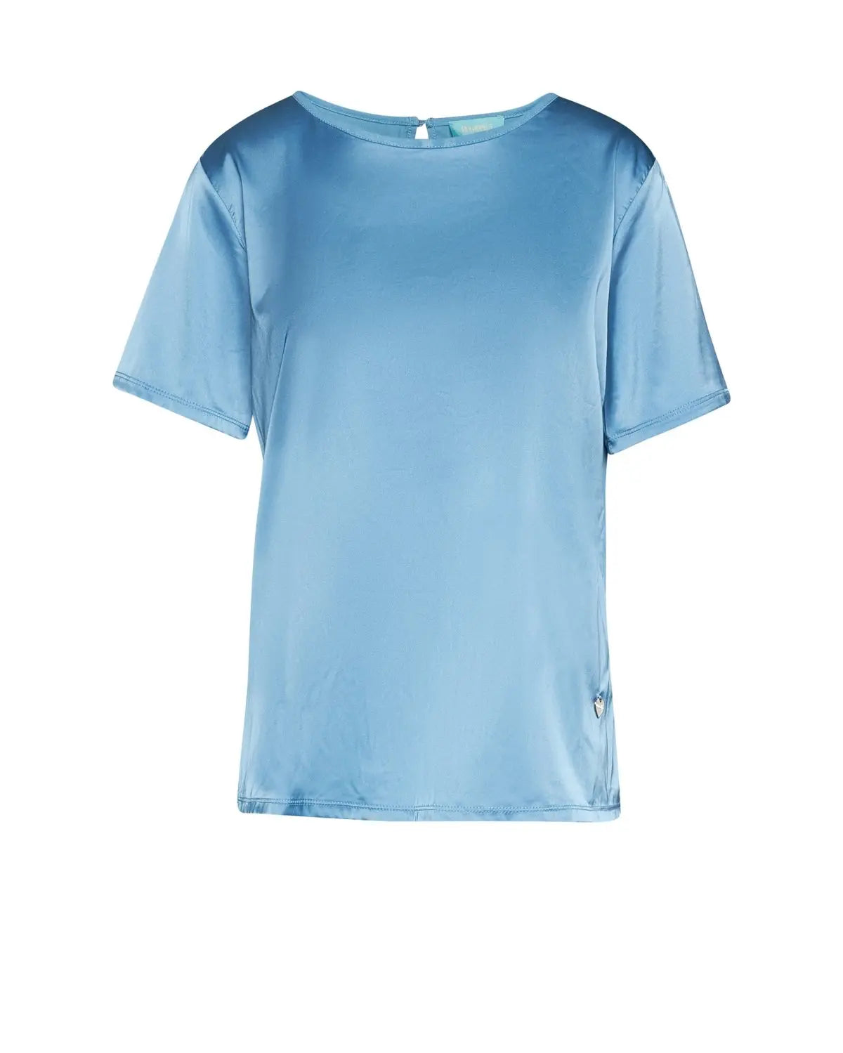 T-shirt con inserto in raso frontale CABANA BLUE DORABELLA