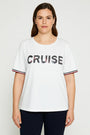 T-shirt con paillettes cruise BIANCO DORABELLA CURVY