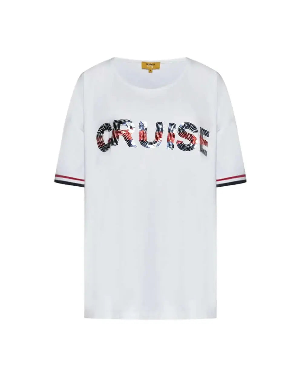 T-shirt con paillettes cruise BIANCO DORABELLA CURVY XL