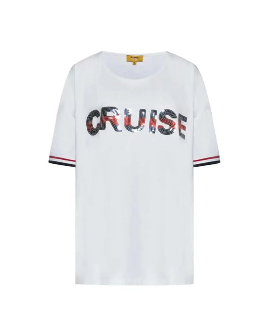 T-shirt con paillettes cruise BIANCO DORABELLA CURVY XL