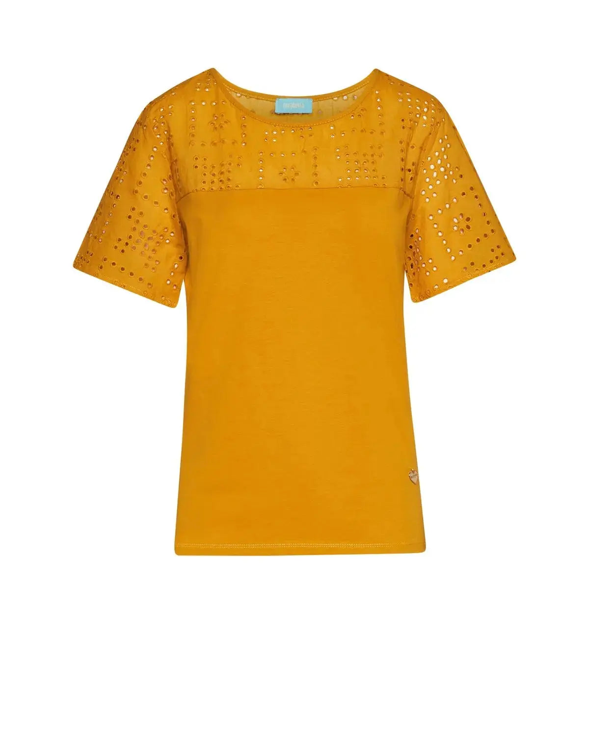 T-shirt con pizzo traforato al girocollo SOLE DORABELLA