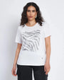 T-shirt con ricamo paillettes animalier BIANCO DORABELLA XL