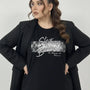 T-shirt con stampa e applicazione argento DORABELLA PIU'