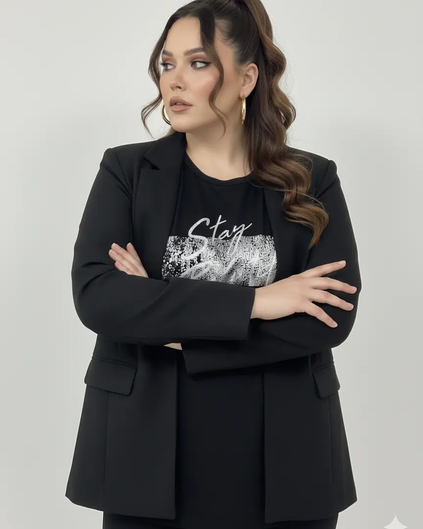 T-shirt con stampa e applicazione argento DORABELLA PIU'