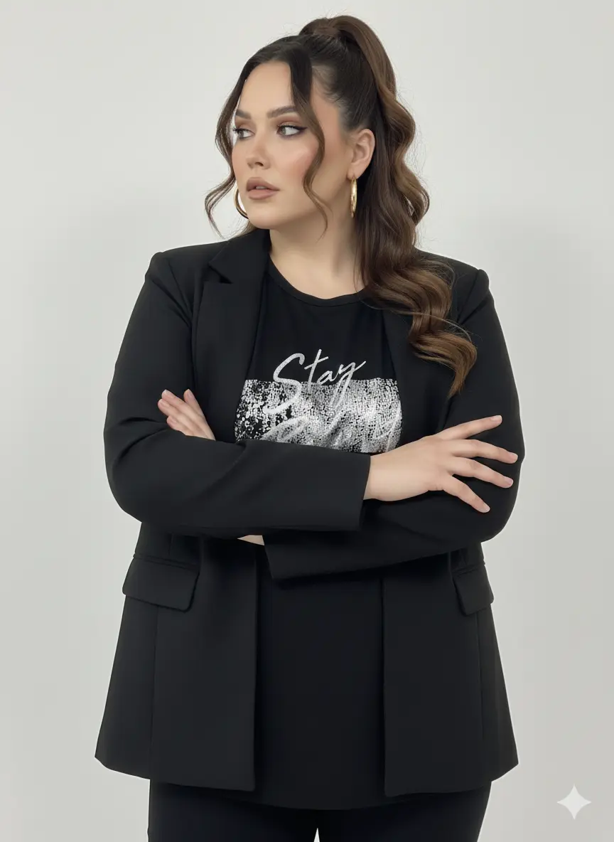 T-shirt con stampa e applicazione argento DORABELLA PIU'