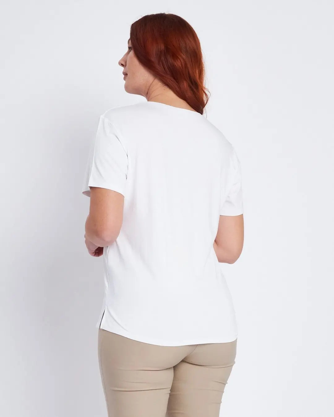 T-shirt con stampa e applicazioni frontali BIANCO DORABELLA PIU'