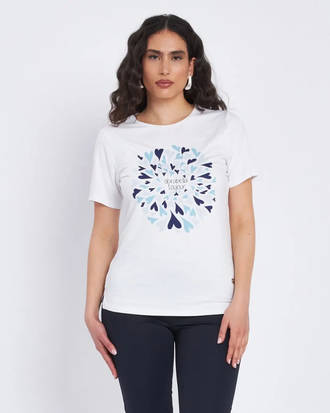 T-shirt con stampa frontale BIANCO DORABELLA XXXL