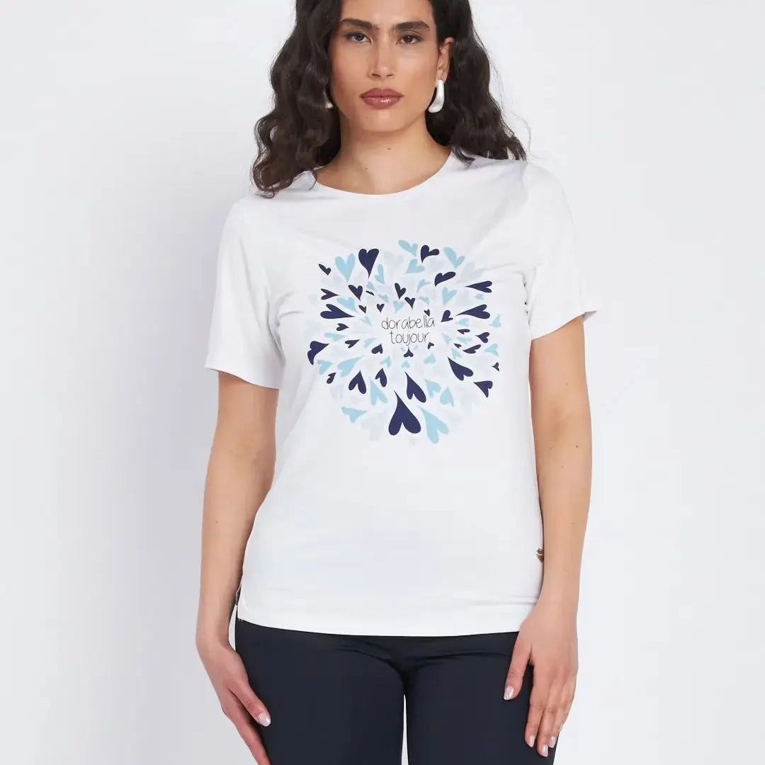 T-shirt con stampa frontale BIANCO DORABELLA XXXL