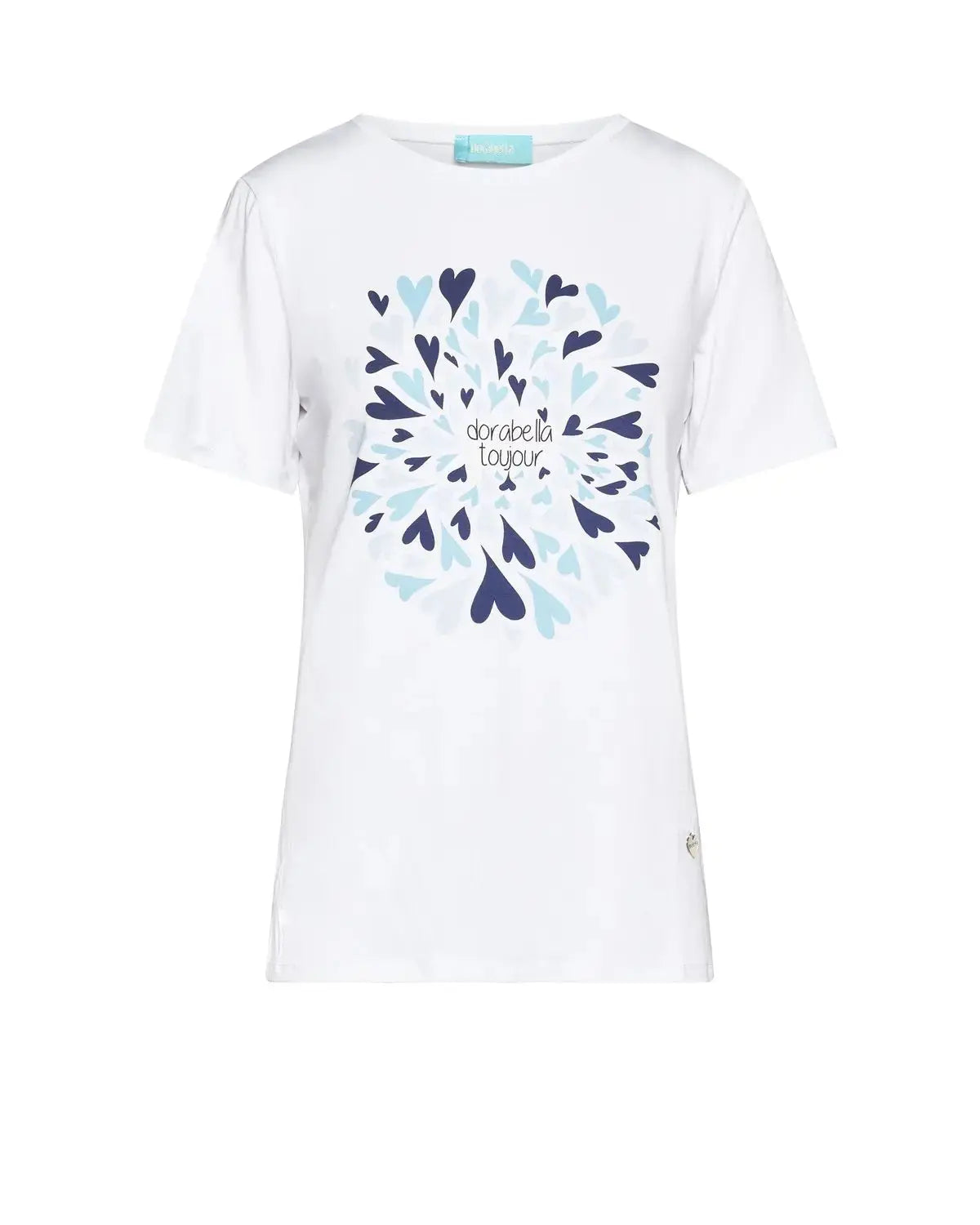 T-shirt con stampa frontale BIANCO DORABELLA