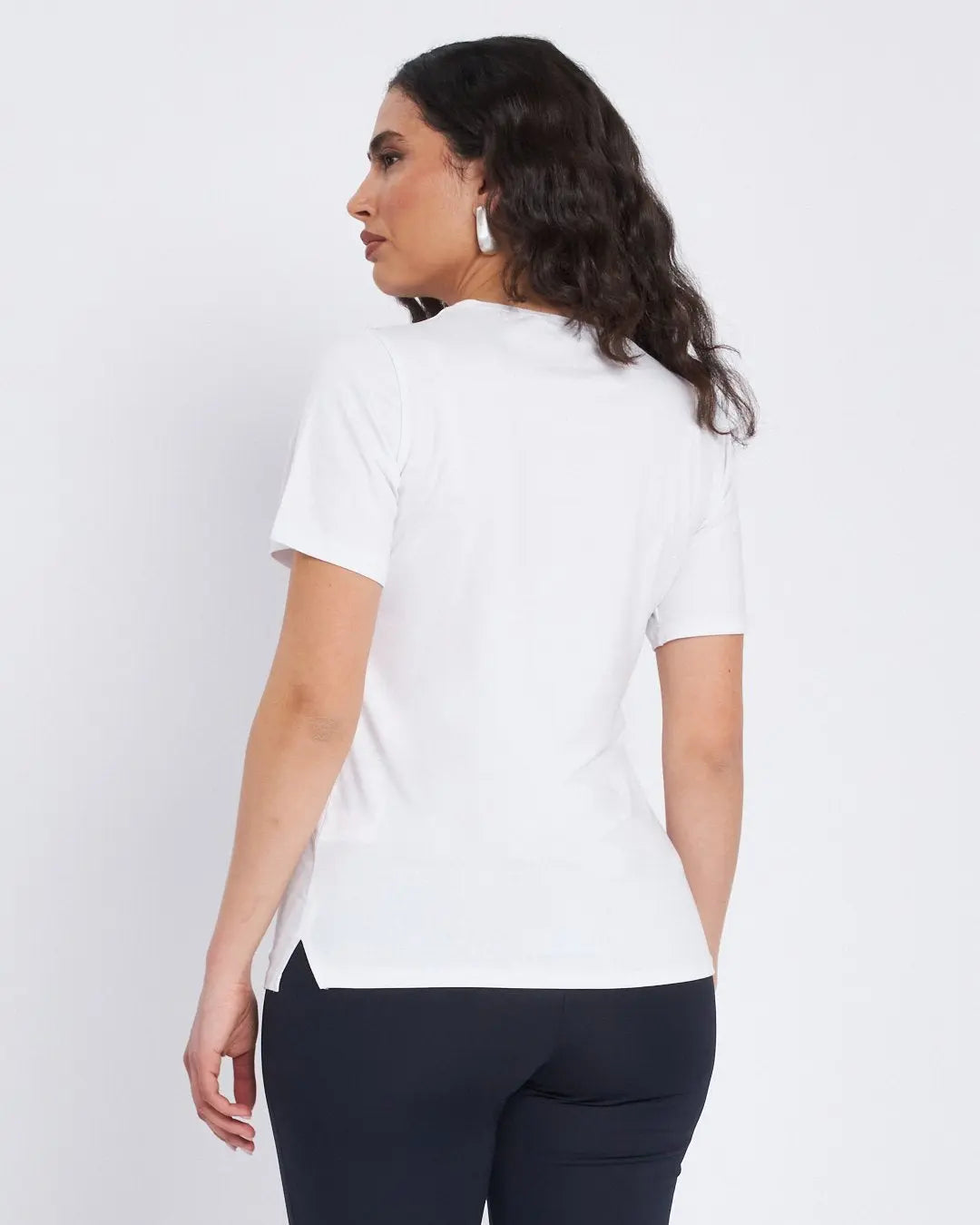 T-shirt con stampa frontale BIANCO DORABELLA