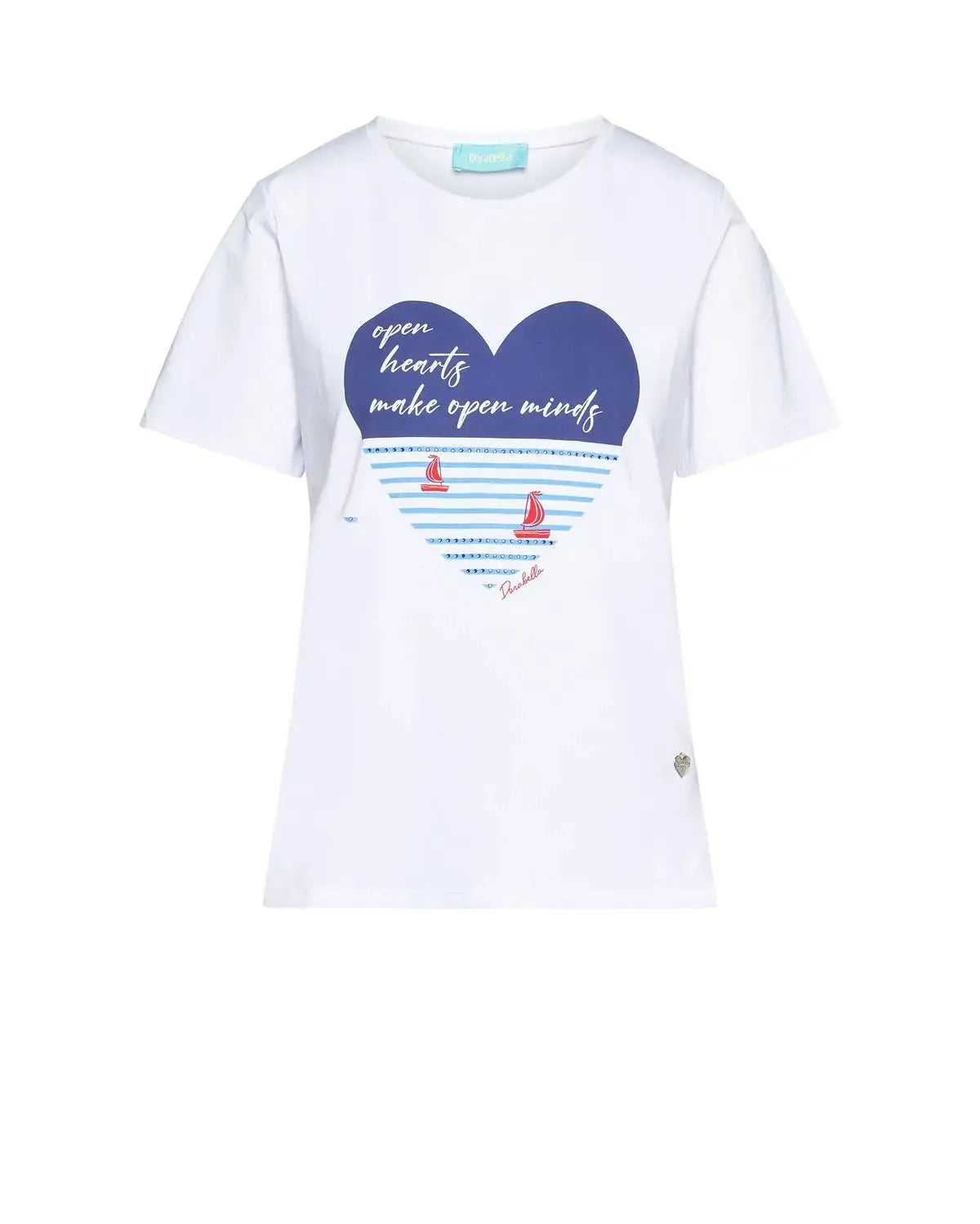 T-shirt con stampa frontale BIANCO DORABELLA