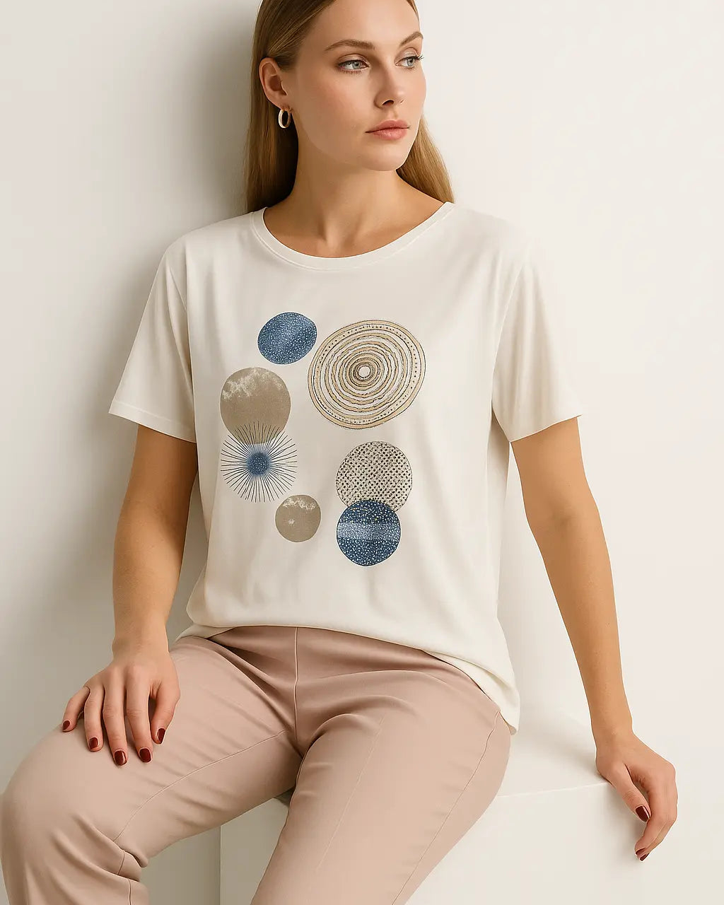 T-shirt con stampa frontale DORABELLA PIU'