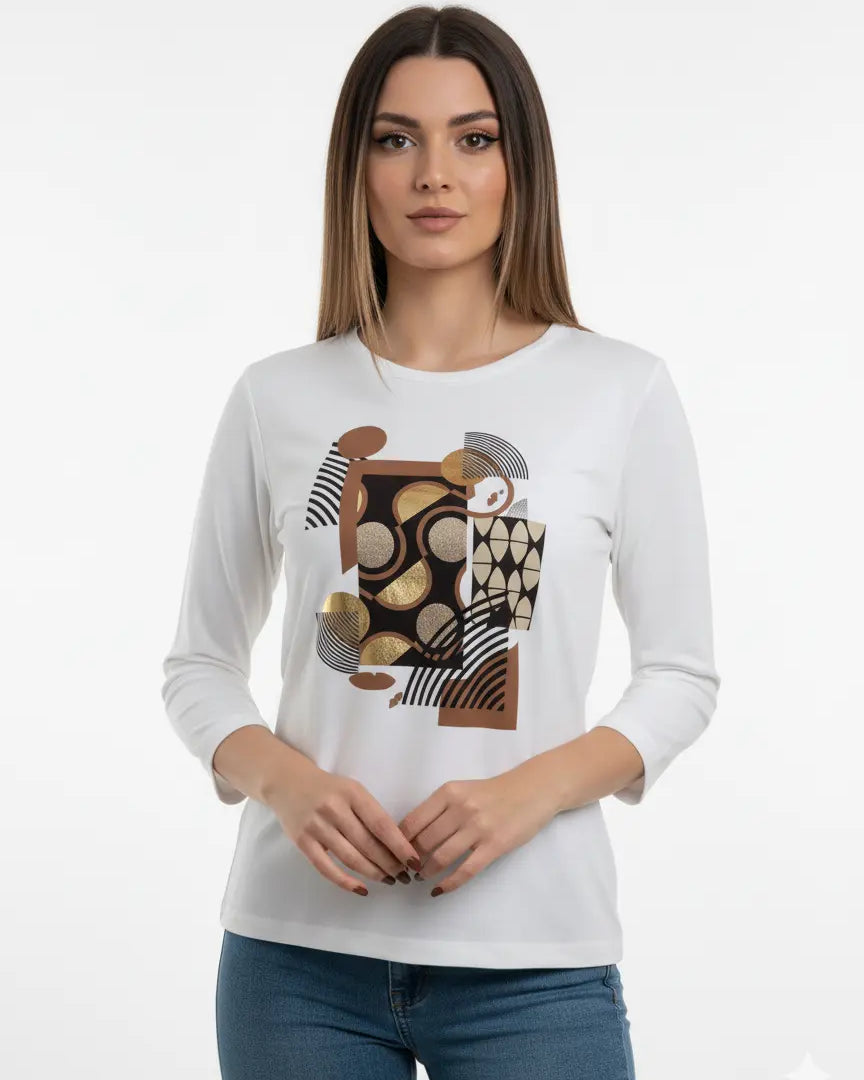 T-shirt con stampa maillard DORABELLA PIU'