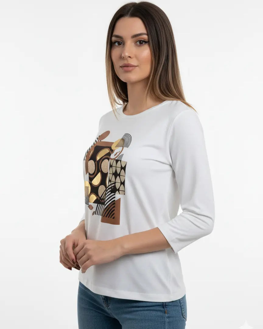 T-shirt con stampa maillard DORABELLA PIU'