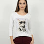 T-shirt girocollo con manica a 3/4 e stampa DORABELLA