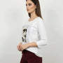 T-shirt girocollo con manica a 3/4 e stampa DORABELLA