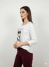 T-shirt girocollo con manica a 3/4 e stampa DORABELLA