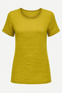 T-shirt in 100% lino con strass frontali DORABELLA XL