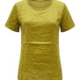 T-shirt in 100% lino con strass frontali DORABELLA