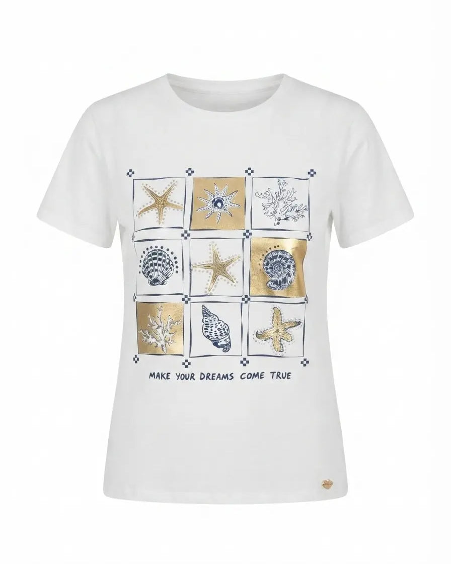 T-shirt in jersey di cotone con stampa DORABELLA