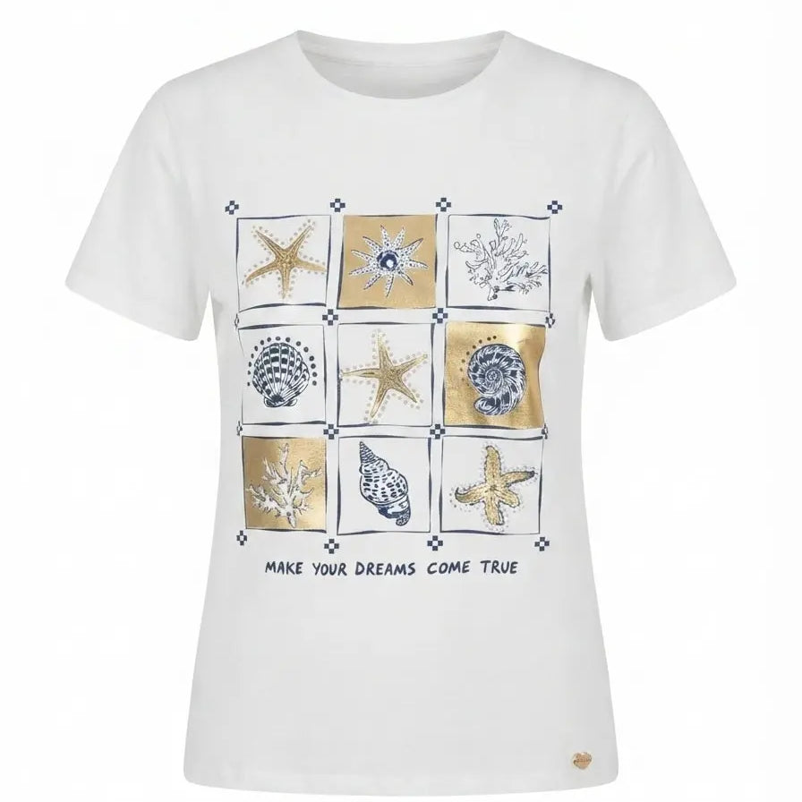 T-shirt in jersey di cotone con stampa DORABELLA