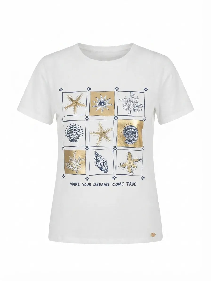 T-shirt in jersey di cotone con stampa DORABELLA