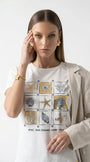T-shirt in jersey di cotone con stampa DORABELLA
