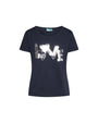 T-shirt in jersey di cotone elasticizzato con stampa LOVE BLU DORABELLA XL
