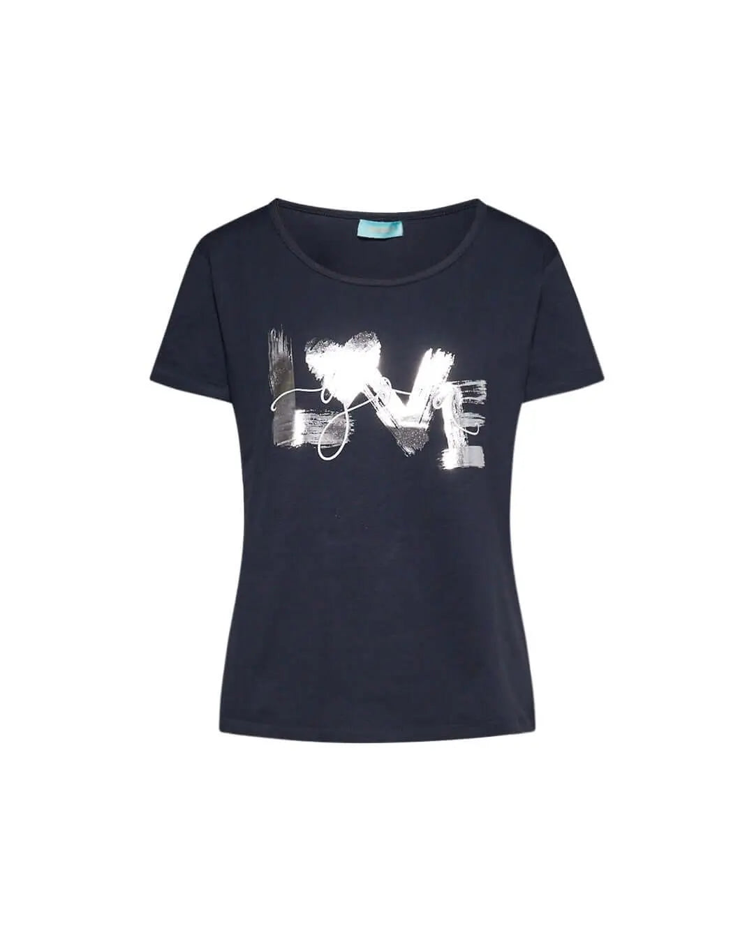 T-shirt in jersey di cotone elasticizzato con stampa LOVE BLU DORABELLA XL