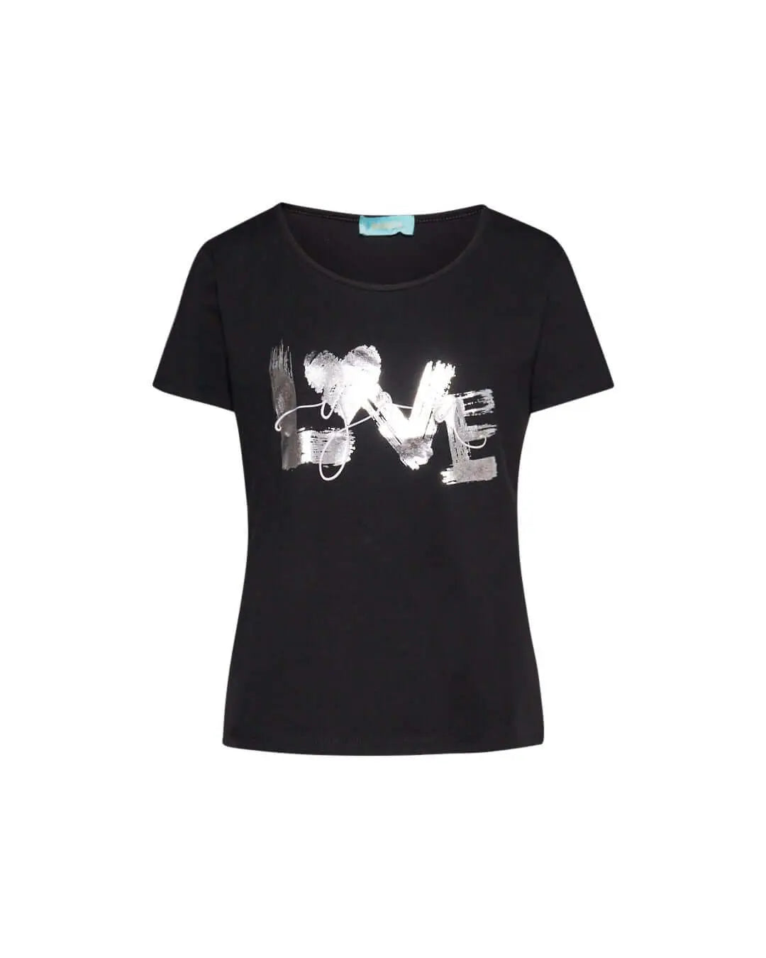 T-shirt in jersey di cotone elasticizzato con stampa LOVE NERO DORABELLA XL