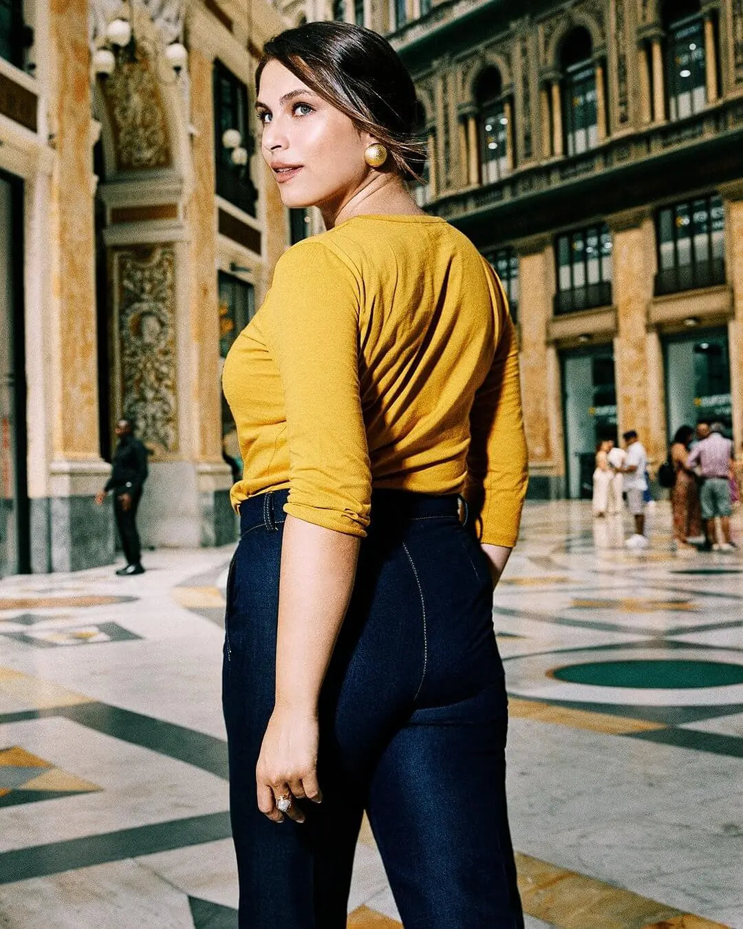 T-shirt jersey cotone animalier con strass SENAPE DORABELLA