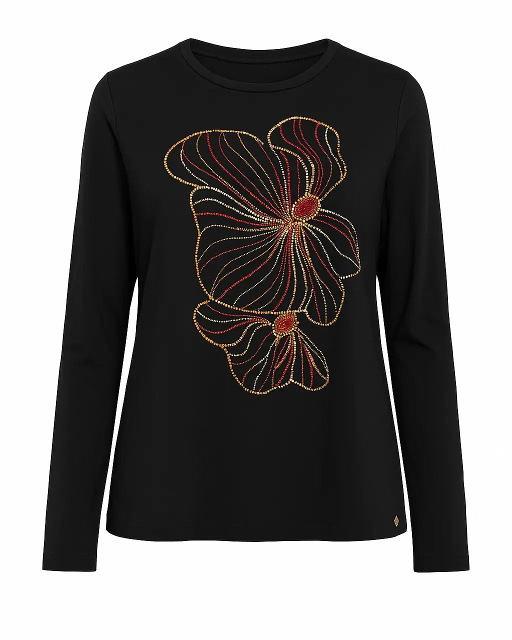 T-shirt manica lunga con applicazione DORABELLA PIU'