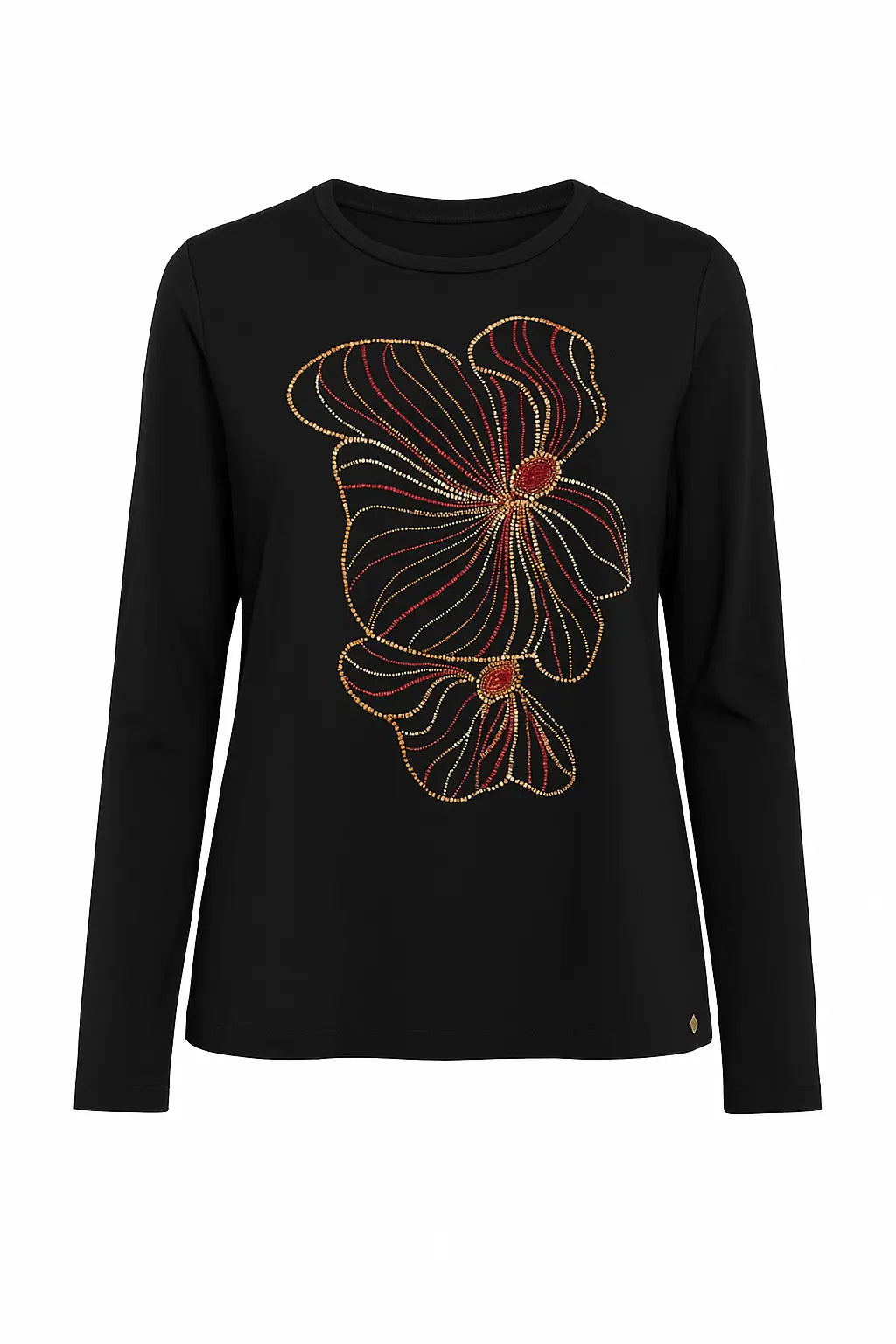 T-shirt manica lunga con applicazione DORABELLA PIU'