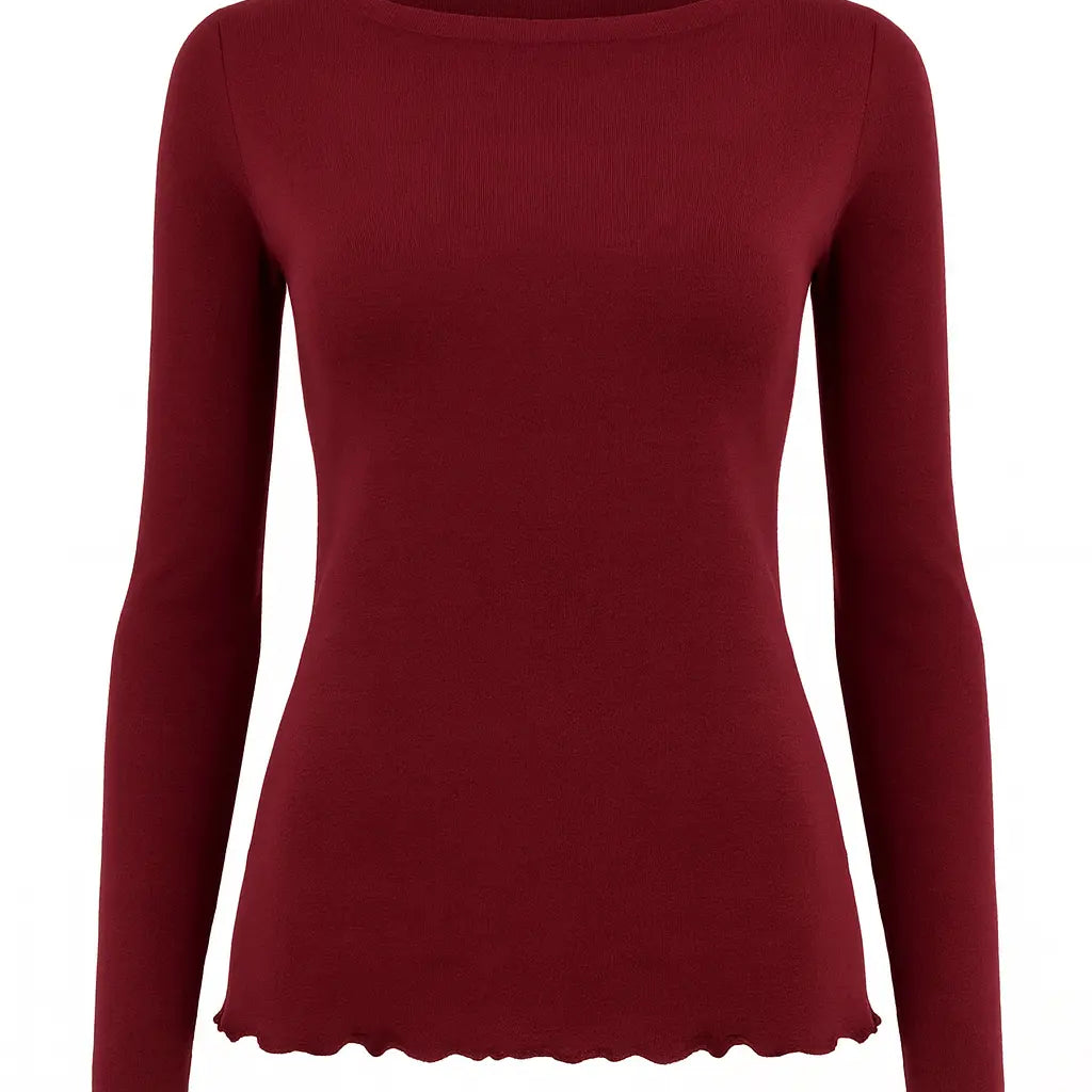 T-shirt manica lunga in lana e cashmere DORABELLA