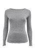 T-shirt manica lunga in lana e cashmere DORABELLA Grigio / XXL