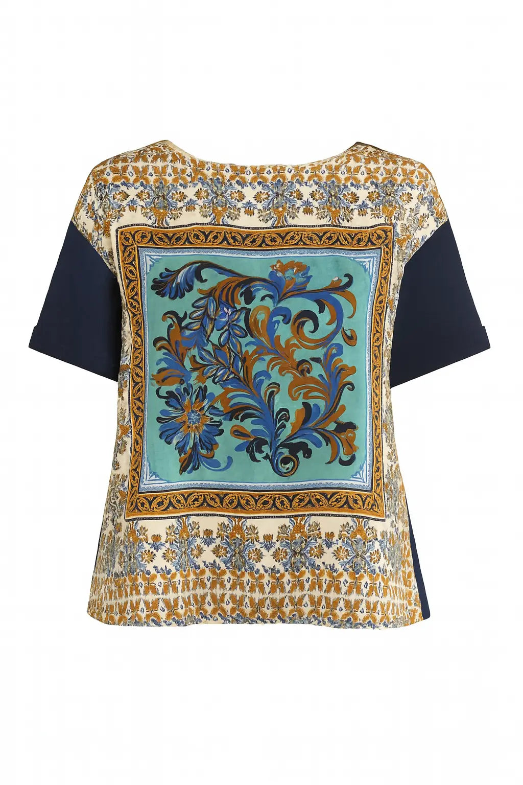 T-shirt stampata bi-materiale DORABELLA