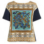 T-shirt stampata bi-materiale DORABELLA