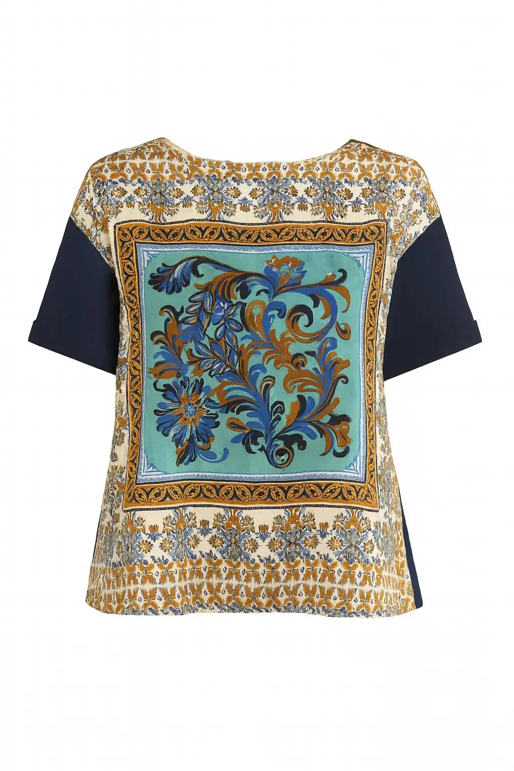 T-shirt stampata bi-materiale DORABELLA
