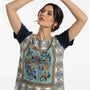T-shirt stampata bi-materiale DORABELLA