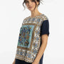 T-shirt stampata bi-materiale DORABELLA