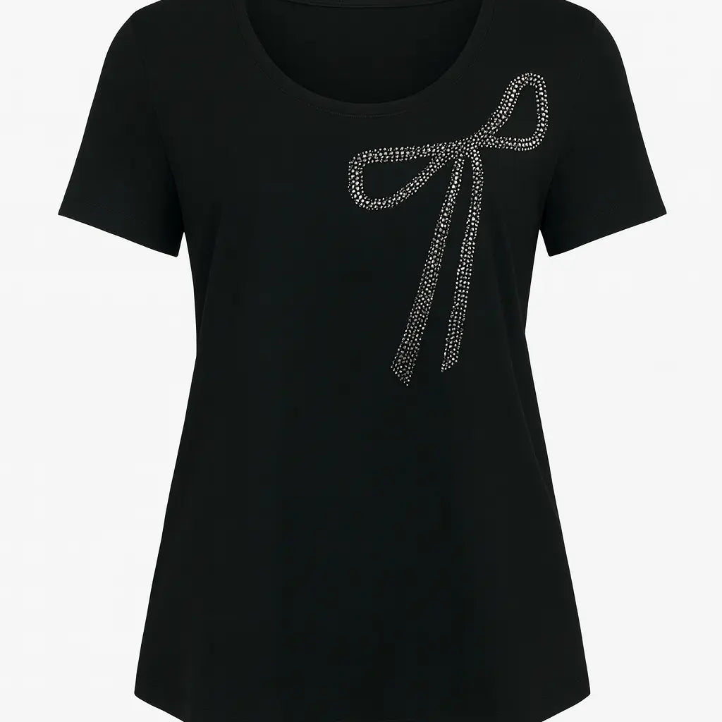 T-shirt tinta unita con applicazione DORABELLA