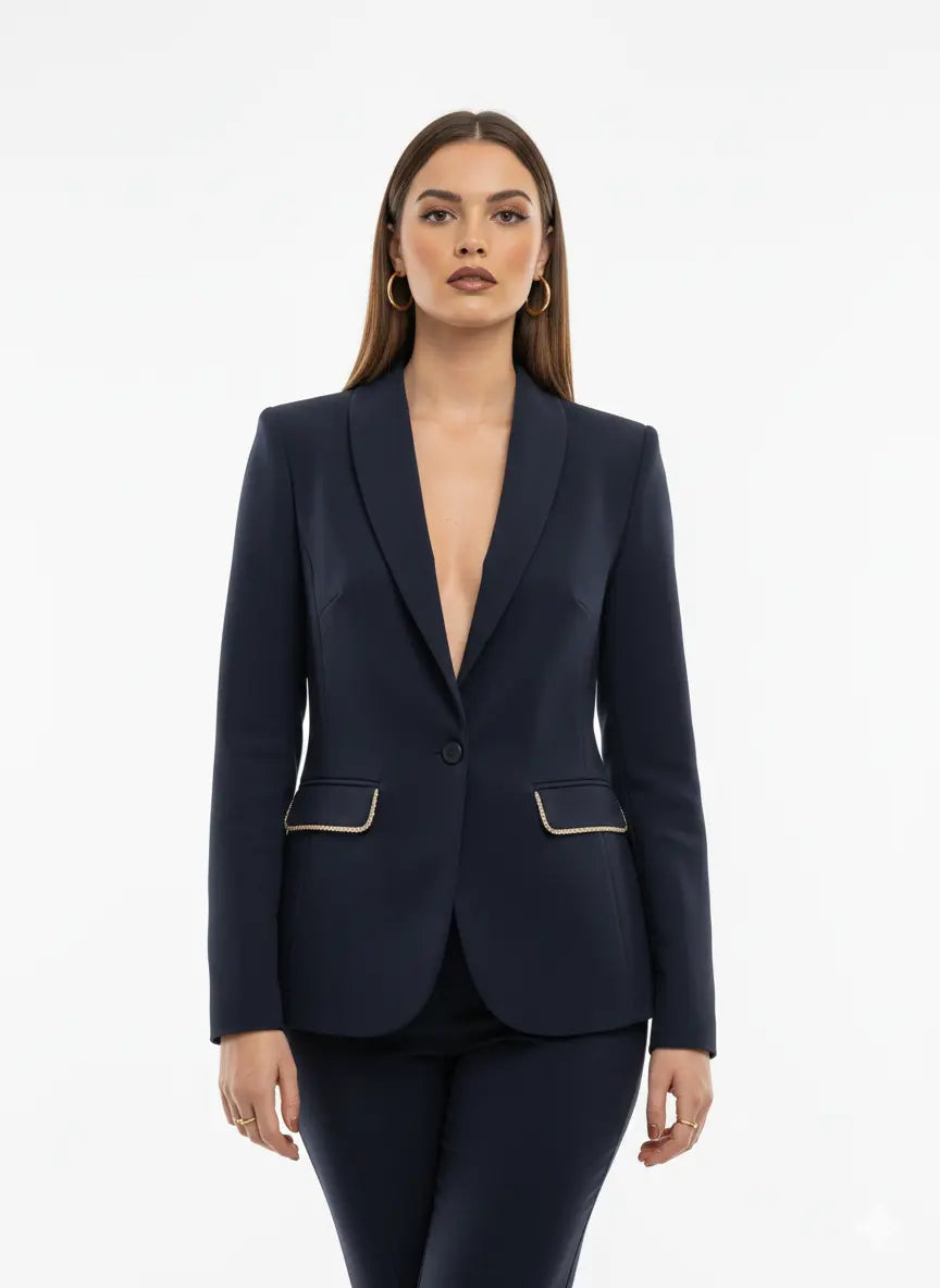 Tailleur con dettagli in strass DORABELLA