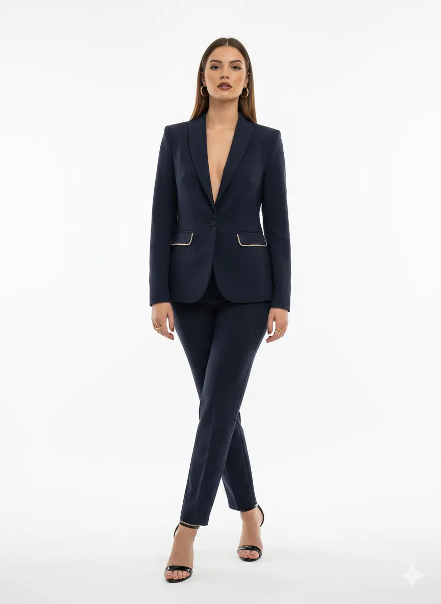 Tailleur con dettagli in strass DORABELLA