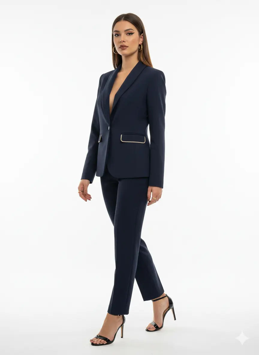 Tailleur con dettagli in strass DORABELLA